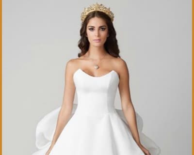 Laura Spoya copies Mark Bumgarner’s Design for her Wedding Dress