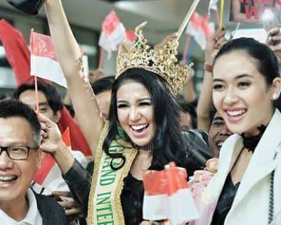 Ariska Putri Pertiwi receives a Grand Welcome in Indonesia