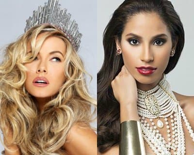 Olivia Jordan congratulates Anea Garcia Miss Grand International 2015