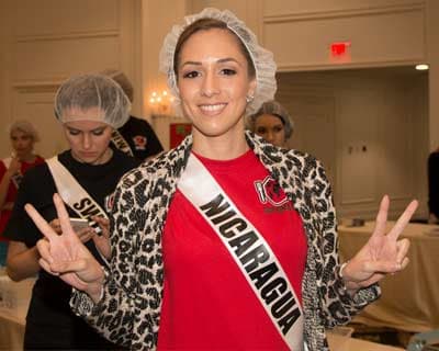 Miss Universe 2014 at Stop Hunger Now Event