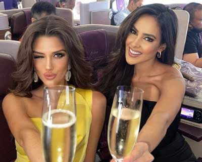 Miss Grand International 2022 Isabella Menin, with her court, flies to Thailand for the first international trip