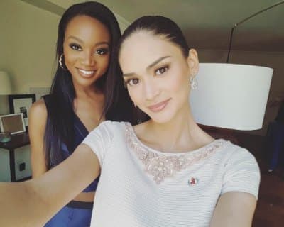 Pia Wurtzbach video bombing Deshauna Barber is the cutest thing you will watch today