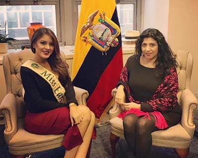 Miss Earth 2016 Katherine Espin invited to her country’s Embassy in New York