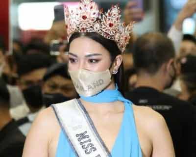 Anchilee Scott-Kemmis of Thailand receives a grand send off for Miss Universe 2021