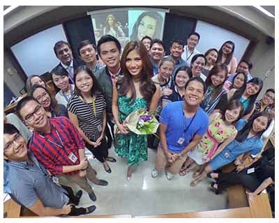 Nicole Cordoves as guest speaker at Ateneo De Manila University