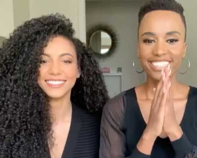 Miss Universe 2019 Zozibini Tunzi and Miss USA 2019 host Smile Train hope