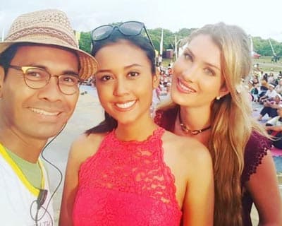 Mireia Lalaguna Miss World 2015 attends Yoga Festival 2016 in Bali