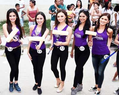 Binibining Pilipinas 2015 contestants Mural Painting with Habitat for Humanity
