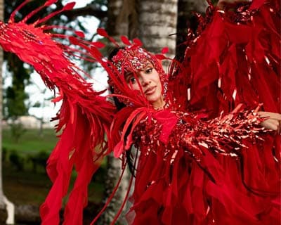 Trinidad & Tobago’s Faith Gillezeau to showcase ‘Scarlet’ stilt walker national costume at Miss Universe 2023