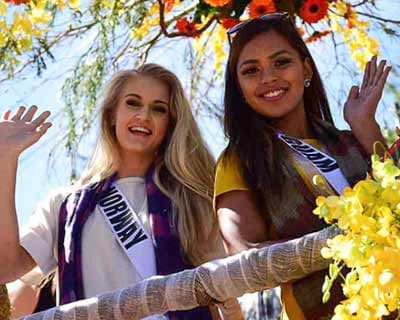 Miss Universe 2016 contestants paraded Baguio in flower floats