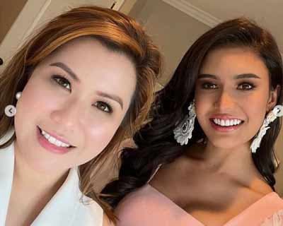 El Salvador’s Vanessa Velasquez, Colombia’s Laura Olascuaga and Philippines’ Rabiya Mateo meet for the first time in LA