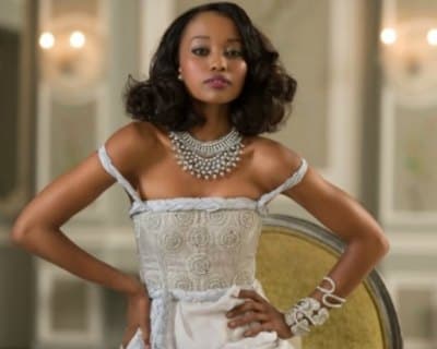 Ntandoyenkosi Kunene of South Africa eyeing at the Miss Universe 2016 crown