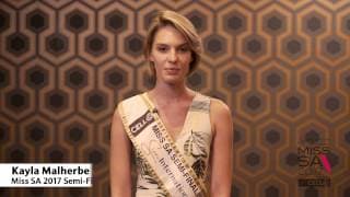 Introduction Video of Kayla Malherbe Miss South Africa 2017 Contestant from Mtunzini, Kwa Zulu Natal