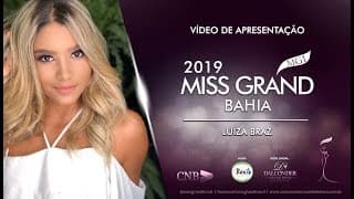 Luiza Braz Miss Grand Bahia 2019 Presentation Video