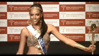 Miss International 2014 contestants showcasing their National Costume