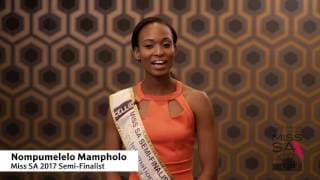 Introduction Video of Nompumelelo Mampholo Miss South Africa 2017 Contestant from Johannesburg, Gauteng
