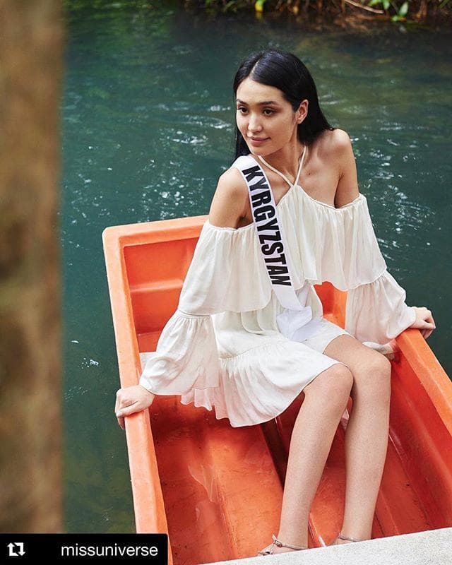 Begimay Karybekova (Бегимай Карыбекова) Miss Universe Kyrgyzstan 2018, Miss Universe 2018 Contestant (Photo Courtesy: Miss Universe/Candidate FaceBook/ Instagram)