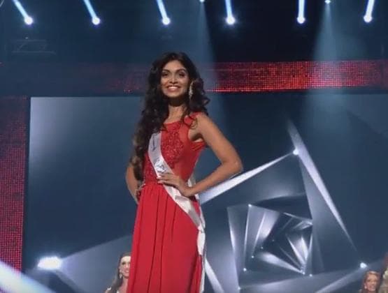 Aafreen Vaz from India in evening gown for Miss Supranational 2015