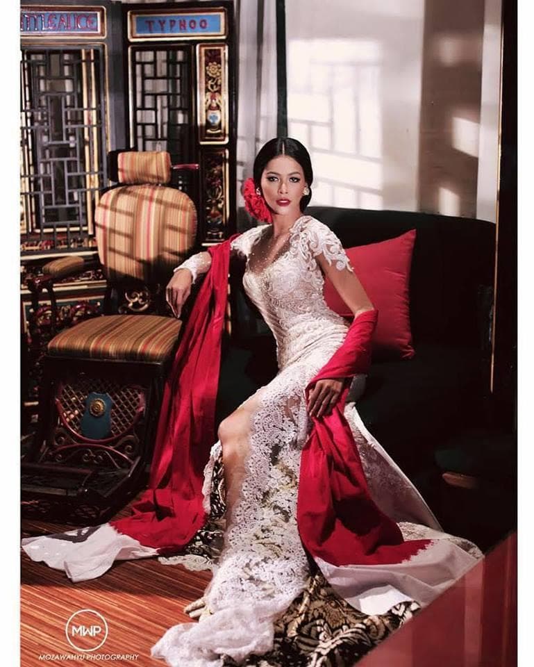 Bunga Jelitha Ibrani Miss Universe Indonesia 2017 (Photo Credit: Miss Universe/FaceBook Official)