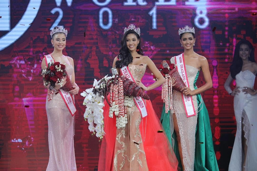 Miss Thailand World 2018 Winners - Nicolene Pichapa Limsnukan, Praewwanit Ruangthong and Helena Busch