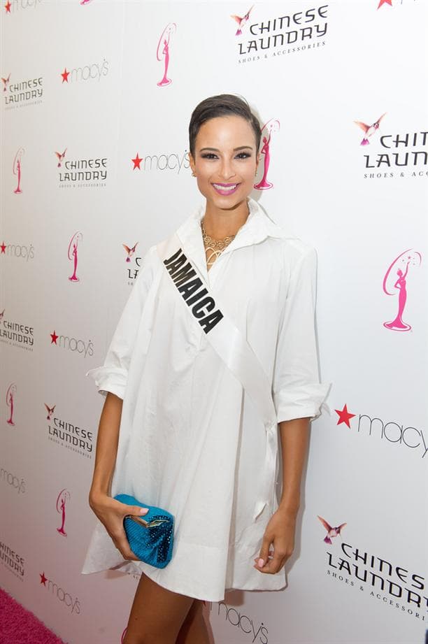 Kaci Fennell Miss Universe Jamaica 2014 at Chinese Laundry Shoes Meet
