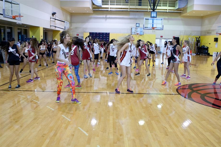 Alejandra Argudo Miss Universe Ecuador 2014 at Miami Heat Dance Lessons