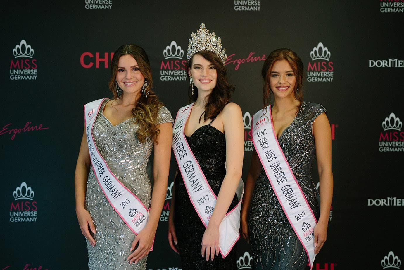 Sophia Koch (Sophia Mala) Miss Universe Germany 2017 Winner with her runners-up Dalina Staszewski and Sophie Imelmann