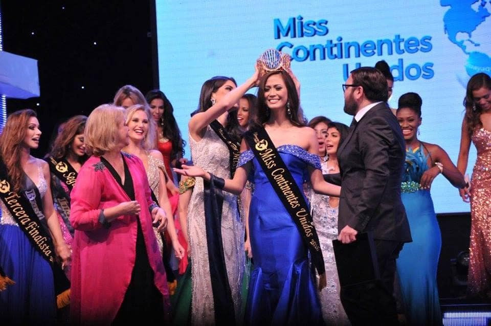 Nathalia Lago - Miss United Continents 2015 crowning her successor Jeslyn David Santos as Miss United Continents 2016