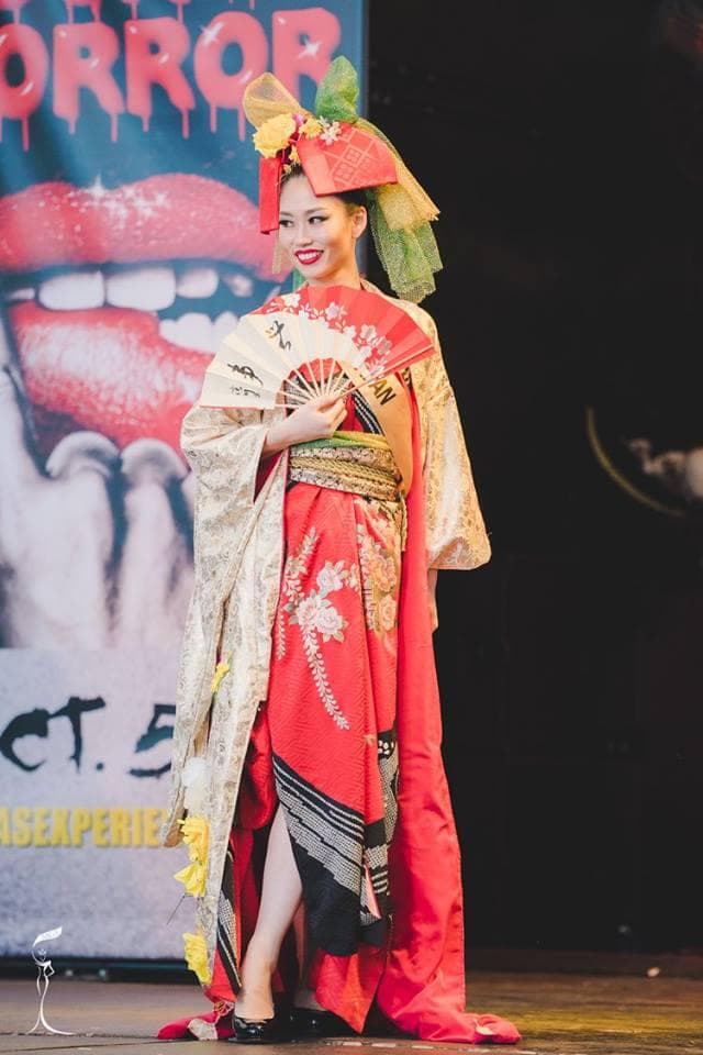 Ayaka Sato Miss Grand Japan 2016 in National Costume (Photo Credit: Official Facebook/ Miss Grand International Organization)