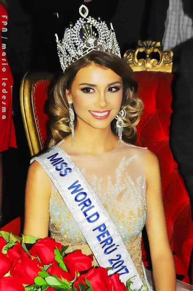 Cynthia Pamela Sánchez Silva Crowned Miss World Peru 2017 (Photo Credit: Facebook Official)
