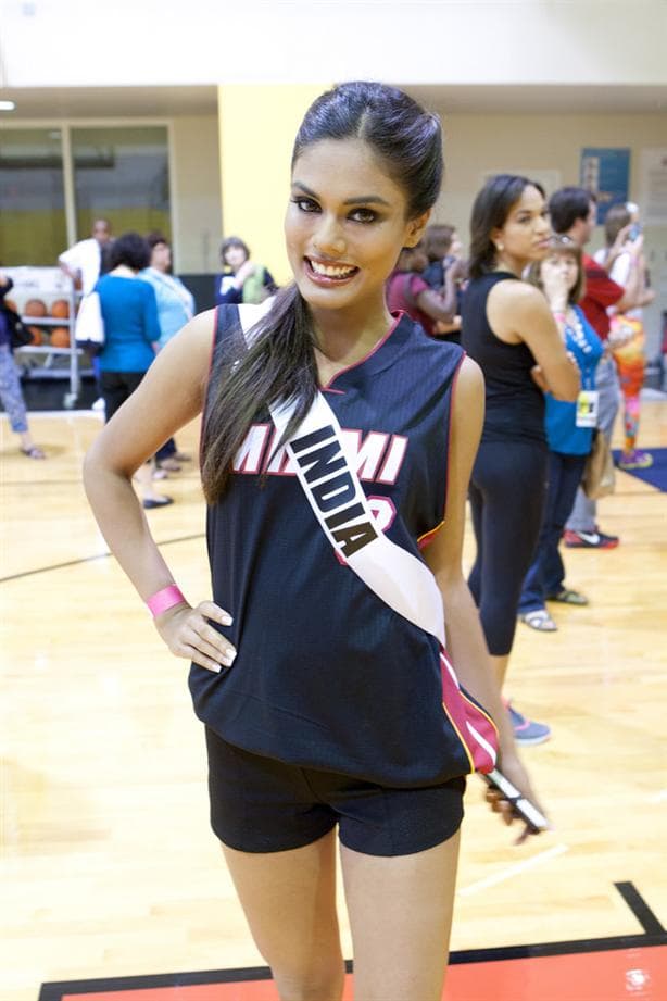 Noyonita Lodh Miss Universe India 2014 at Miami Heat Dance Lessons
