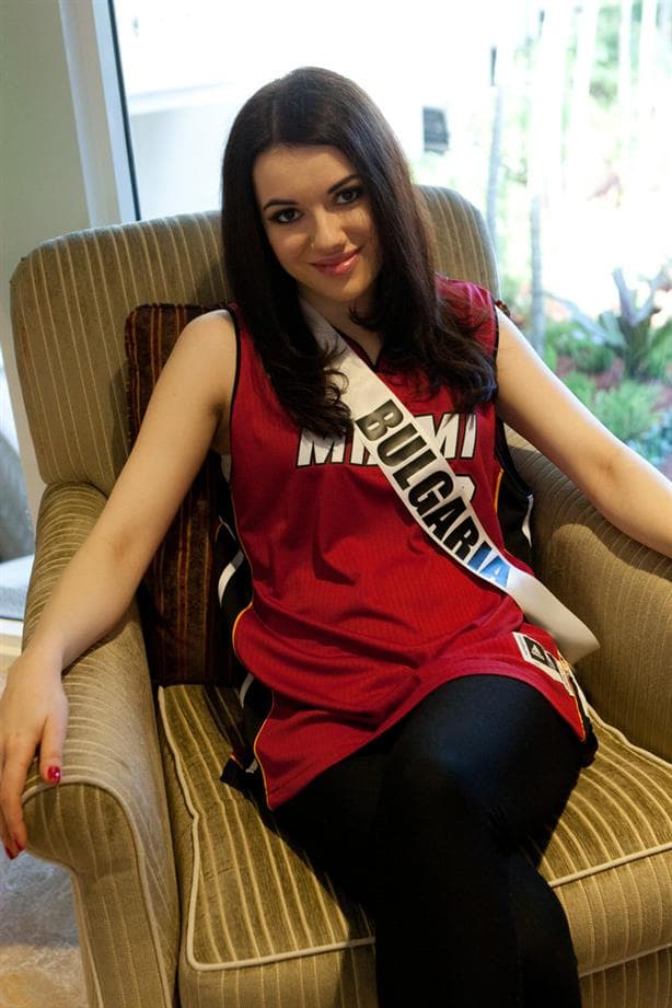 Kristina Georgieva Miss Universe Bulgaria 2014 at Miami Heat Dance Lessons