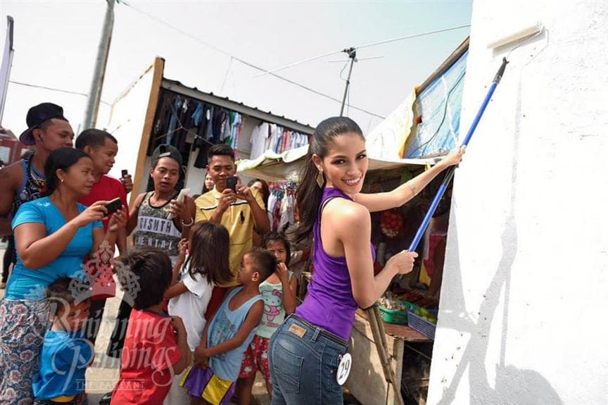 Nancy Lee Leonar Binibini 29 during Mural Painting with Habitat for Humanity (Photo credits - Binibining Pilipinas Official)
