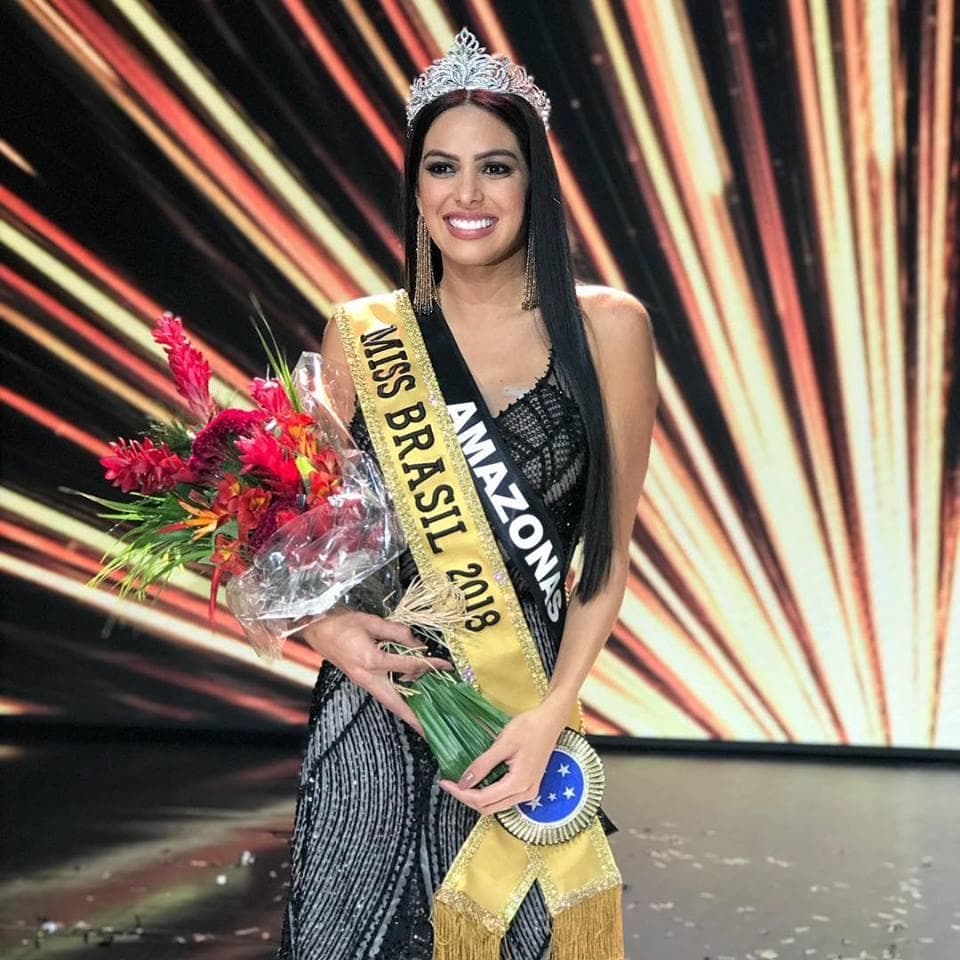 Mayra Alves Dias Miss Amazonas 2018 winner Miss Brasil 2018 (Photo Courtesy: Miss Brasil Facebook Official
