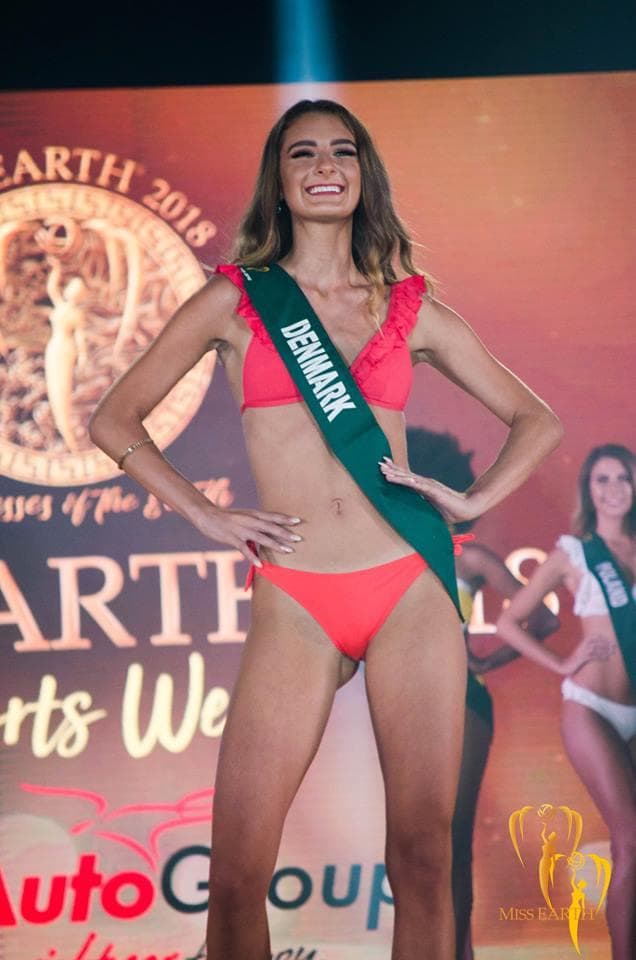 Kamilla Bang Miss Earth Denmark 2018, Finalist Miss Earth 2018 at Resort Wear Competition (Photo Courtesy: Miss Earth Facebook Official)