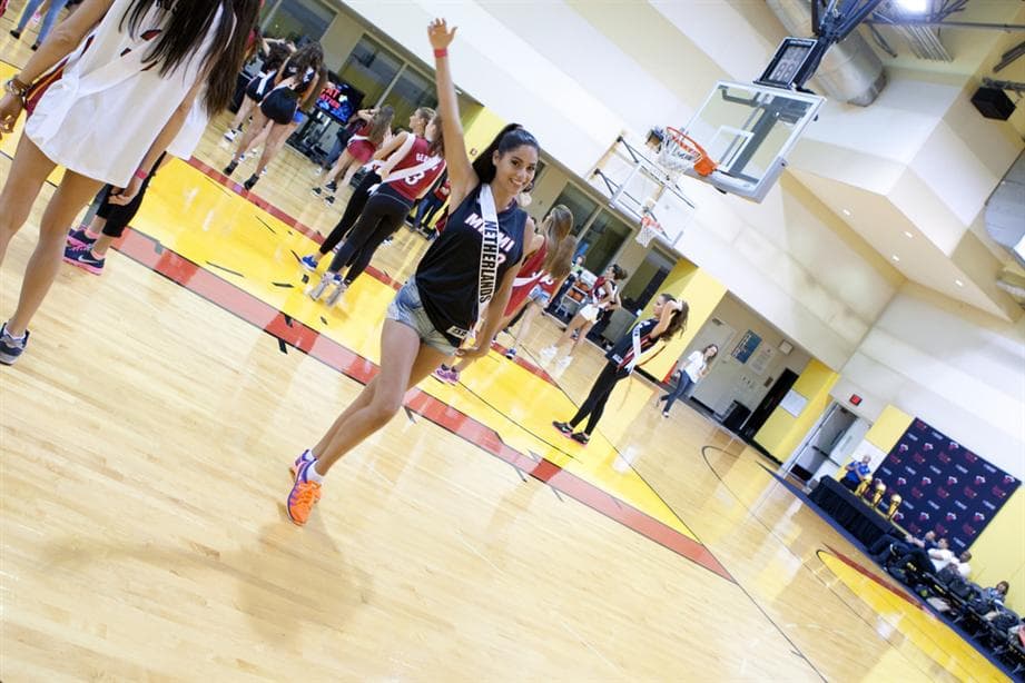 Yasmin Verheijen Miss Universe Netherlands 2014 at Miami Heat Dance Lessons