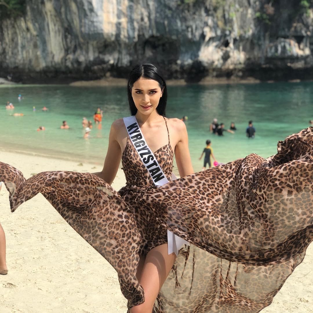Begimay Karybekova (Бегимай Карыбекова) Miss Universe Kyrgyzstan 2018, Miss Universe 2018 Contestant (Photo Courtesy: Miss Universe/Candidate FaceBook/ Instagram)