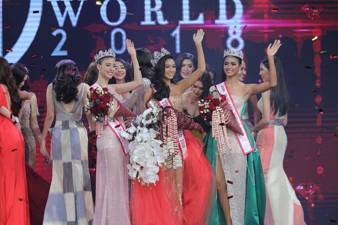 Miss Thailand World 2018 Winners - Nicolene Pichapa Limsnukan, Praewwanit Ruangthong and Helena Busch
