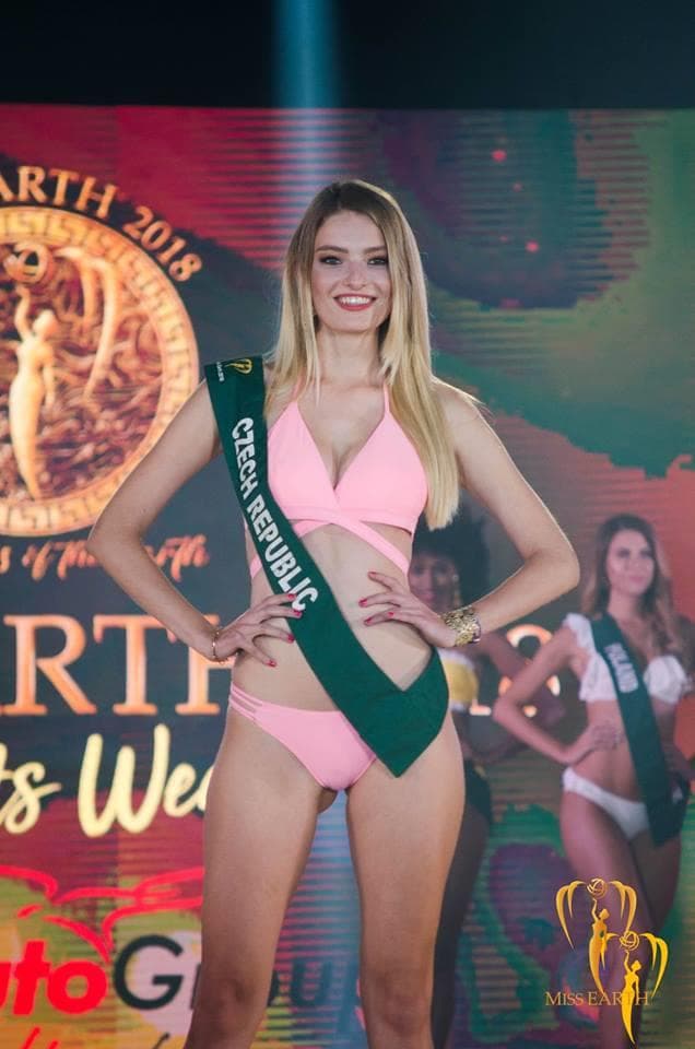 Tereza Krivánková Miss Earth Czech Republic 2018, Finalist Miss Earth 2018 at Resort Wear Competition (Photo Courtesy: Miss Earth Facebook Official)