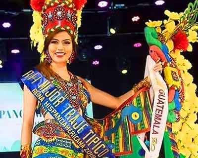 Stefani Zeceña of Guatemala wins Best in National Costume at Reina Hispanoamericana 2019